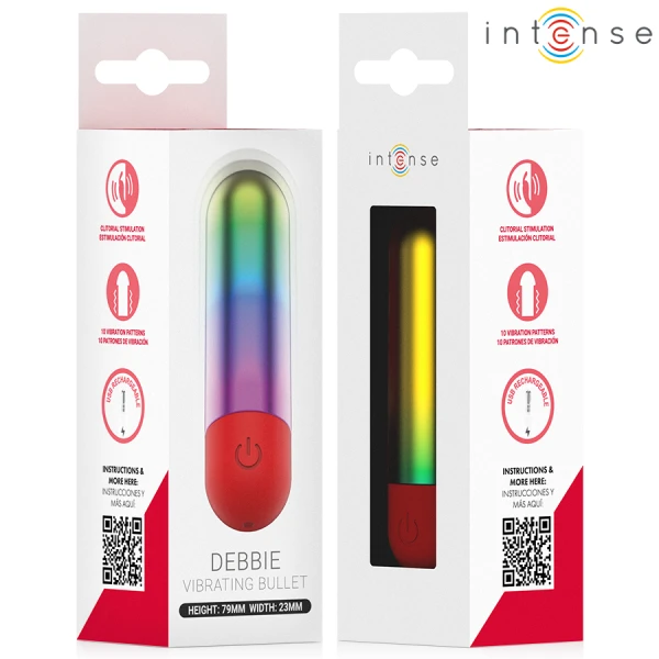 Intense FUN Toys Debbie Rainbow Clitoris-Vibrator, Regenboogdesign Intense FUN Toys Debbie Rainbow Clitoris-Vibrator, Regenboogdesign