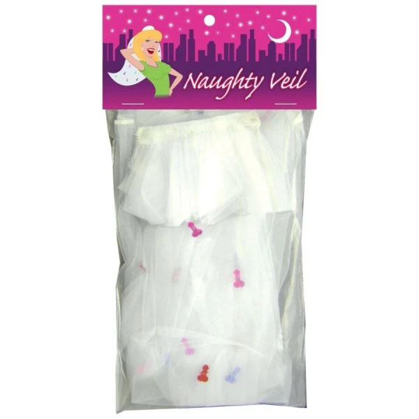 Kheper Games Naughty Veil Bruidssluier met Confetti