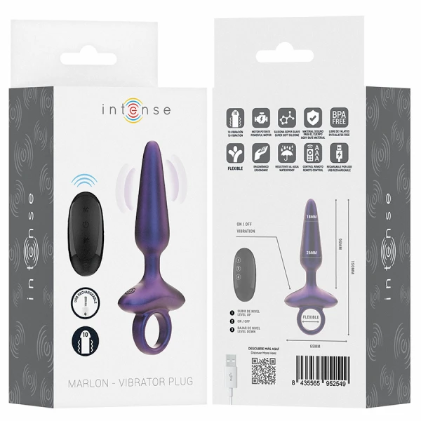 Intense Anal Toys Marlon vibrerende anaalplug met afstandsbediening