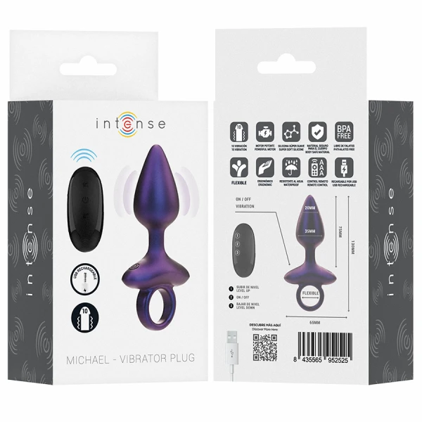 Intense Anal Toys vibrerende anaalplug Michael met afstandsbediening Intense Anal Toys vibrerende anaalplug Michael met afstandsbediening