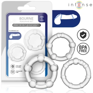 Intense FOR HIM Penisring-Set Bourne 3-teilig, medizinisches Silikon