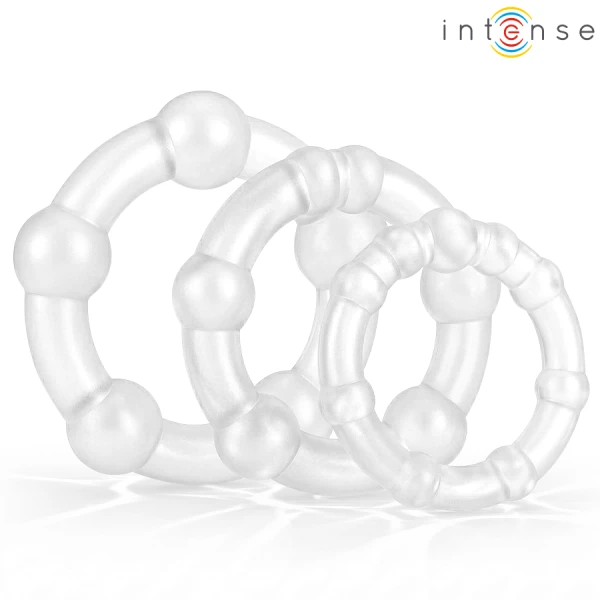 Intense FOR HIM Penisring-Set Bourne 3-teilig, medizinisches Silikon