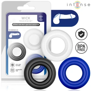 Intense FOR HIM Penis Ring Set with 3 Rings in Different Colors