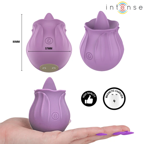 Intense High Tech Opzetvibrator Azalea met 10 trillingen, Paars