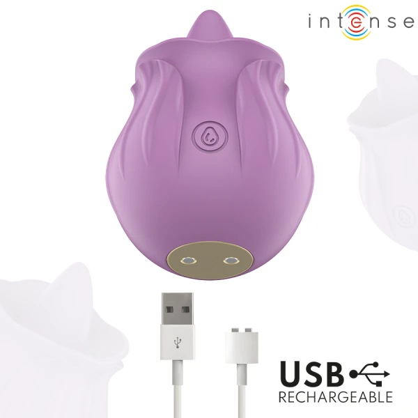 Intense High Tech Opzetvibrator Azalea met 10 trillingen, Paars