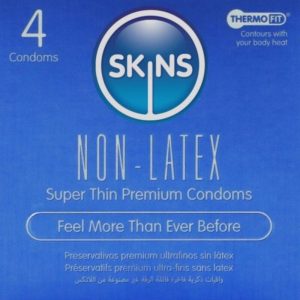 Skins Latexvrije condooms 4-pack, ultradun en transparant Skins Latexvrije condooms 4-pack, ultradun en transparant - Afbeelding 1