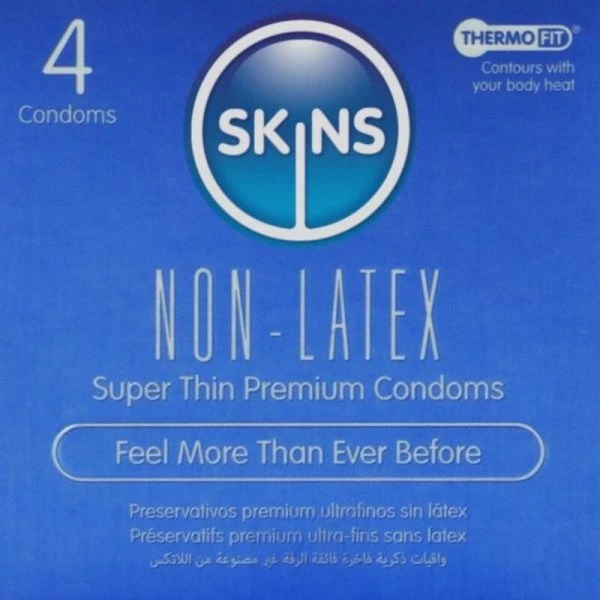 Skins Latexvrije condooms 4-pack, ultradun en transparant