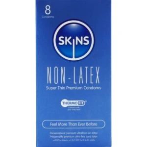 Skins Latex-Free Condoms, 8-Pack, Ultra Thin and Transparent