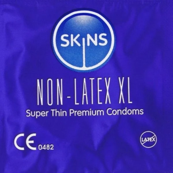Skins Latexvrije Condooms XL, verpakking van 4 – extreem dun en hypoallergeen
