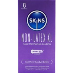 Skins Latexvrije condooms XL 4-pack, ultradun en transparant Skins Latexvrije condooms XL 4-pack, ultradun en transparant - Afbeelding 1
