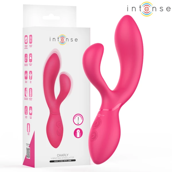 Intense High Tech Charly Beweegbare Vibratiestimulator met Clitorisstimulatie