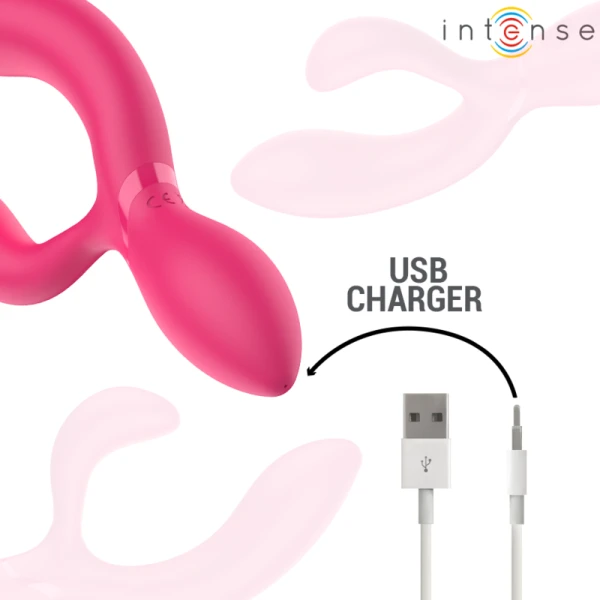 Intense High Tech Charly Beweegbare Vibratiestimulator met Clitorisstimulatie