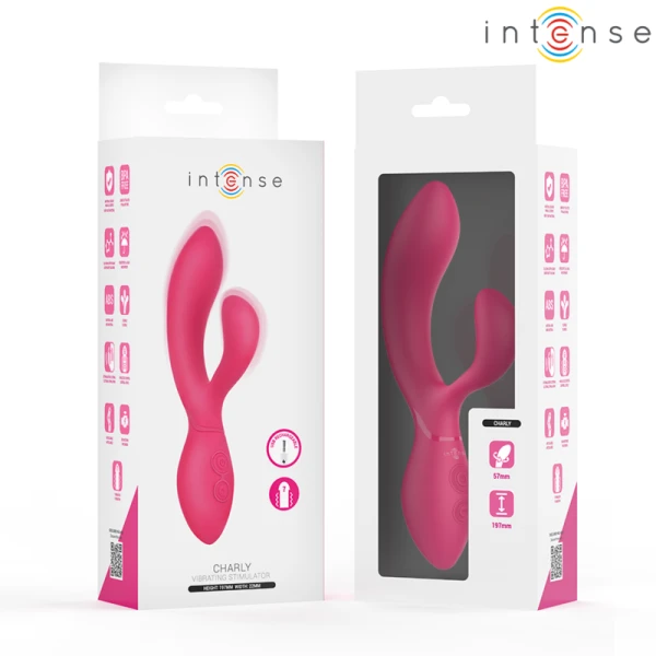 Intense High Tech Charly Beweegbare Vibratiestimulator met Clitorisstimulatie