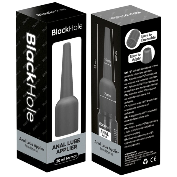 Black Hole Anal Lubricant Applicator Size S