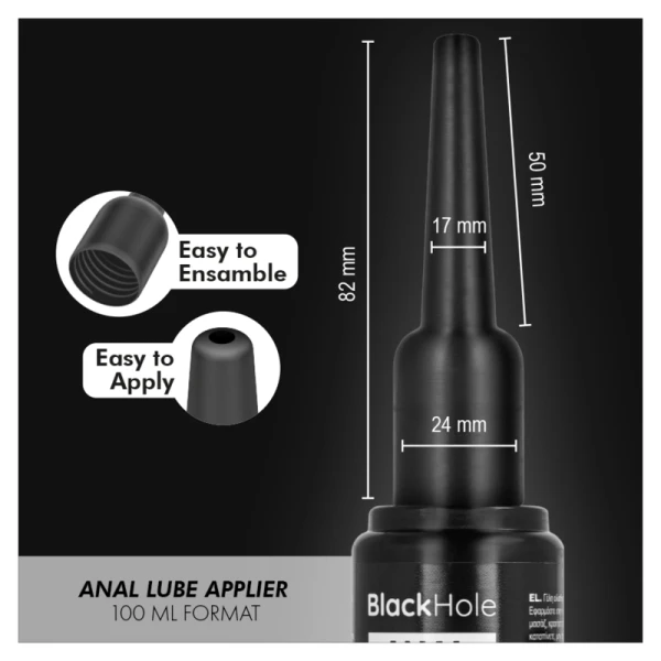 Black Hole Analgleitgel-Applikator Größe L für 100-ml-Flaschen