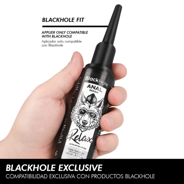 Black Hole Analgleitgel-Applikator Größe L für 100-ml-Flaschen