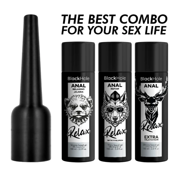 Black Hole Analgleitgel-Applikator Größe L für 100-ml-Flaschen