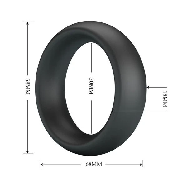 Crazy Bull Elio siliconen penising voor hardere erecties, zwart Crazy Bull Elio siliconen penising voor hardere erecties, zwart