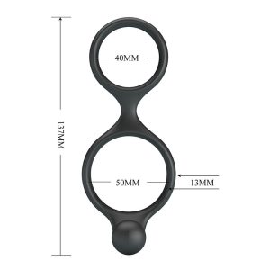 Crazy Bull Double Penis and Testicle Ring in Black Silicone Crazy Bull Double Penis and Testicle Ring in Black Silicone - Image 6