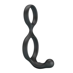 Crazy Bull Double Penis and Testicle Ring in Black Silicone Crazy Bull Double Penis and Testicle Ring in Black Silicone - Image 4
