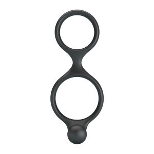 Crazy Bull Double Penis and Testicle Ring in Black Silicone Crazy Bull Double Penis and Testicle Ring in Black Silicone - Image 3