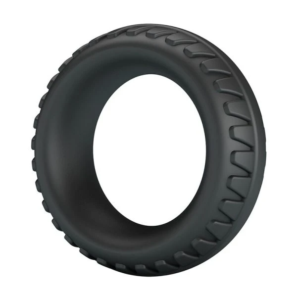 Crazy Bull Merritt Textured Silicone Penis Ring Black