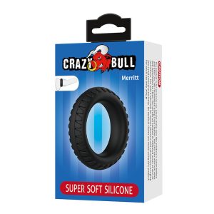 Crazy Bull Merritt Textured Silicone Penis Ring Black Crazy Bull Merritt Textured Silicone Penis Ring Black - Image 8