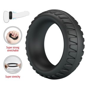 Crazy Bull Merritt Textured Silicone Penis Ring Black Crazy Bull Merritt Textured Silicone Penis Ring Black - Image 6