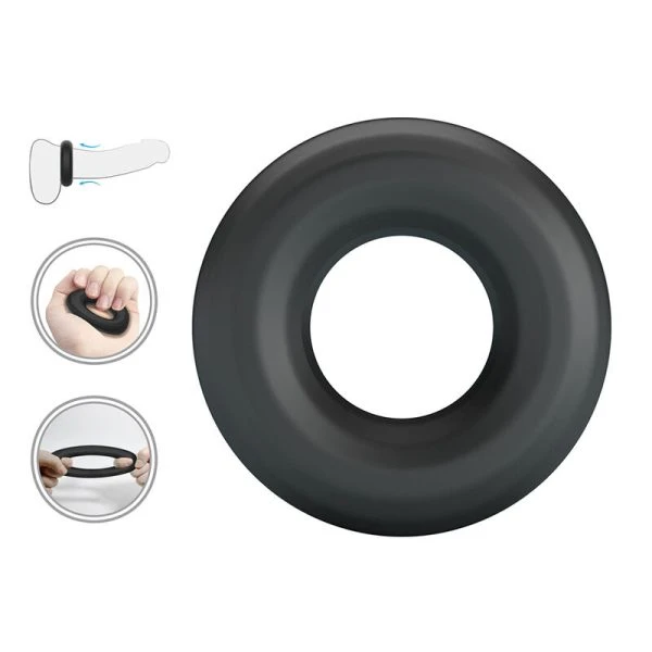 Crazy Bull Urban Supersoft Silicone Penis Ring Black