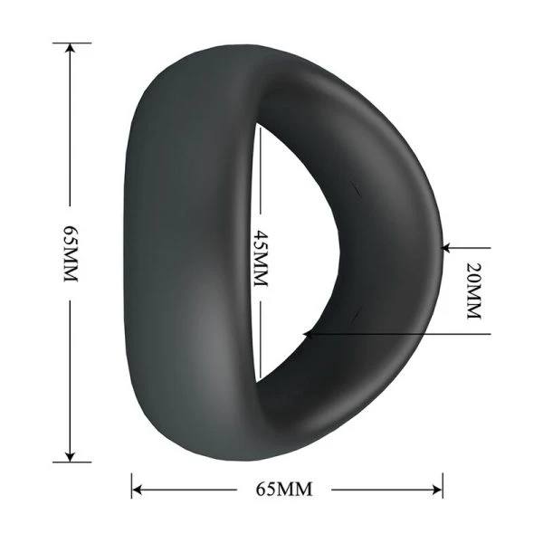Crazy Bull Valen Silikon-Penisring ergonomisch schwarz