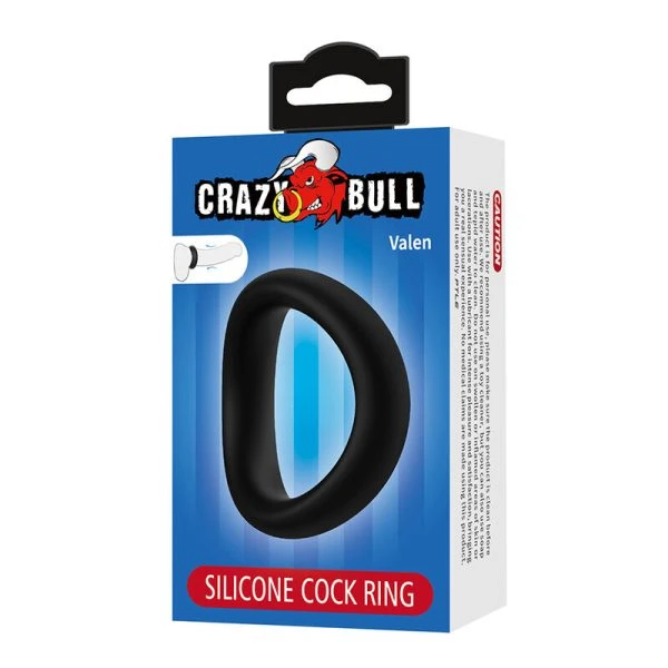 Crazy Bull Valen Silikon-Penisring ergonomisch schwarz
