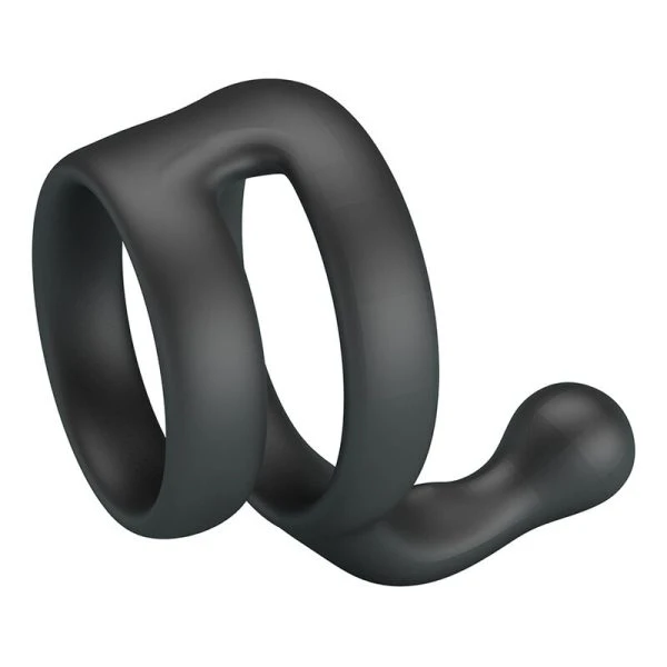Crazy Bull Yancy Dubbele Balring van siliconen zwart Crazy Bull Yancy Dubbele Balring van siliconen zwart