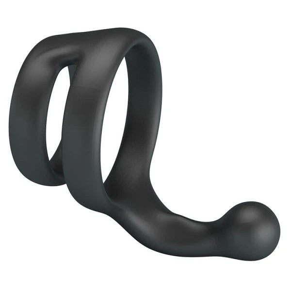 Crazy Bull Yancy Dubbele Balring van siliconen zwart Crazy Bull Yancy Dubbele Balring van siliconen zwart