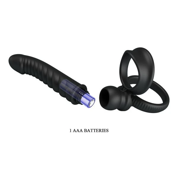 FOR HIM Pretty Love Merritt Anale Vibrator met Ring en 10 Functies, Zwart FOR HIM Pretty Love Merritt Anale Vibrator met Ring en 10 Functies, Zwart