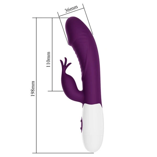 High Tech Pretty Love Rogue Muse Hasenvibrator met 30 functies, Paars