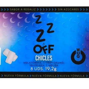 WUG GUM WUG off kauwgom met valeriaan en melatonine, 8 stuks