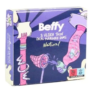 Beffy Oral Sex Condom for Vagina or Anus, 2 Pieces