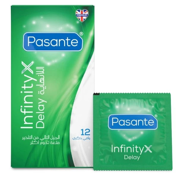 Pasante Delay Infinity Condooms 12 stuks met vertragingsformule