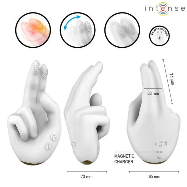 Intense High Tech Jimmy Opgelegde Vibrator met Warmte en Trilling Intense High Tech Jimmy Opgelegde Vibrator met Warmte en Trilling