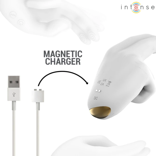 Intense High Tech Jimmy Opgelegde Vibrator met Warmte en Trilling Intense High Tech Jimmy Opgelegde Vibrator met Warmte en Trilling