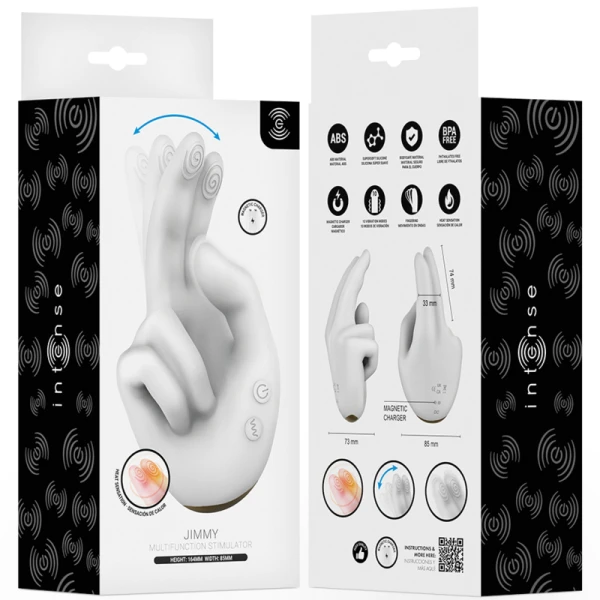Intense High Tech Jimmy Opgelegde Vibrator met Warmte en Trilling Intense High Tech Jimmy Opgelegde Vibrator met Warmte en Trilling