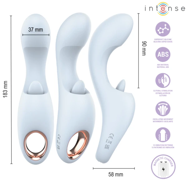 Intense Anya Multifunktions-Vibrator mit Kreisbewegung und Klitorisstimulator