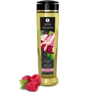 Shunga Bio-massageolie met frambozengeur voor sensuele lichaamsmassage Shunga Bio-massageolie met frambozengeur voor sensuele lichaamsmassage - Afbeelding 1