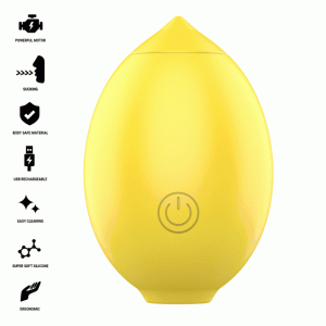 Intense Moni Lemon Clitoris-Saugstimulator, Citroenontwerp, Siliconen