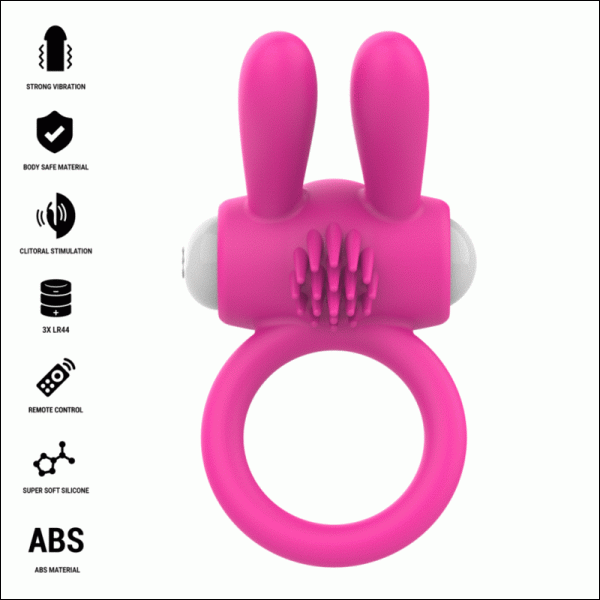 Intense FOR HIM Penisring Hopps met clitorisstimulatie, vibratie, roze