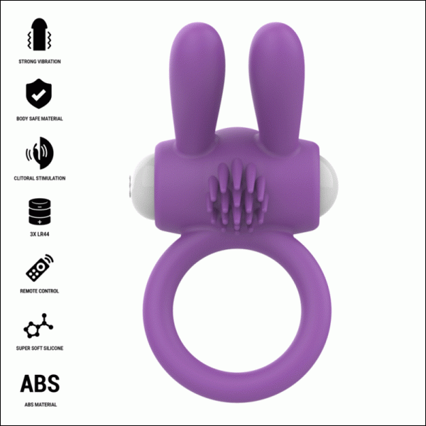 Intense FOR HIM Hopps vibrerende penisring met clitorisstimulatie, paars Intense FOR HIM Hopps vibrerende penisring met clitorisstimulatie, paars