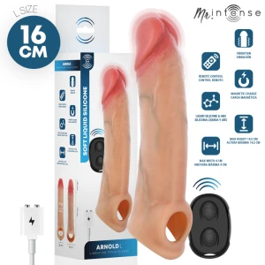 MR. Intense Penis Accessories Arnold L Vibrator-Penishuls met afstandsbediening 16 cm