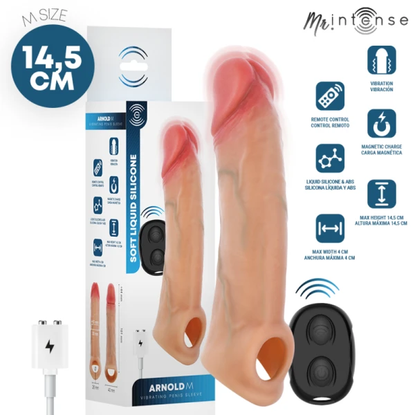 MR. Intense Penis Accessories Vibrator-Penishuls Arnold M met afstandsbediening 14,5 cm