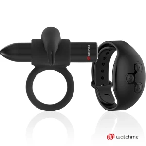 Black&silver Burton Cockring-horloge met afstandsbediening, siliconen