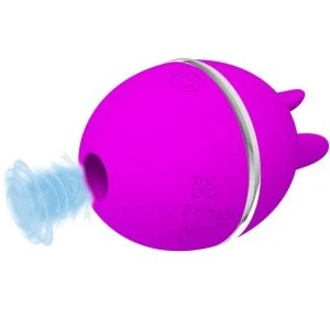 High Tech Pretty Love Gemini Ball Opgelegde Vibrator met Likfunctie, Paars